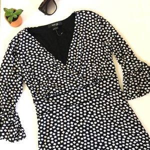 Style & Co 3/4 sleeve geometric print top XSP